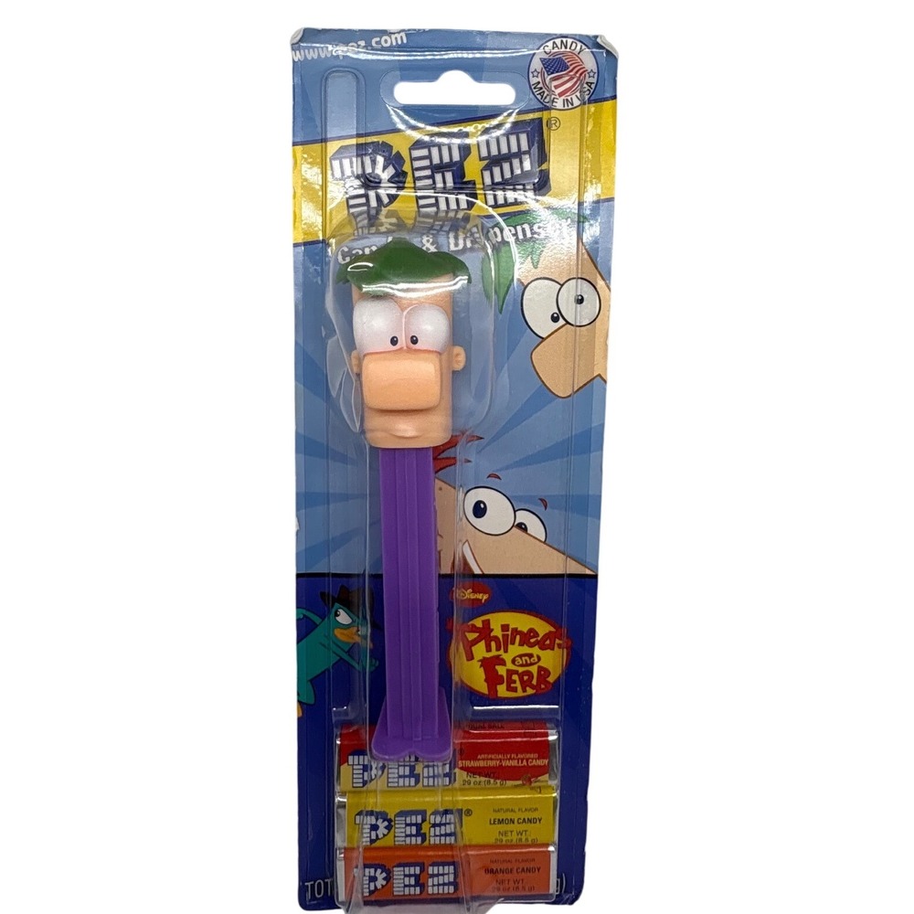 Phineas and Ferb PEZ Candy Dispenser with Candy‎ New